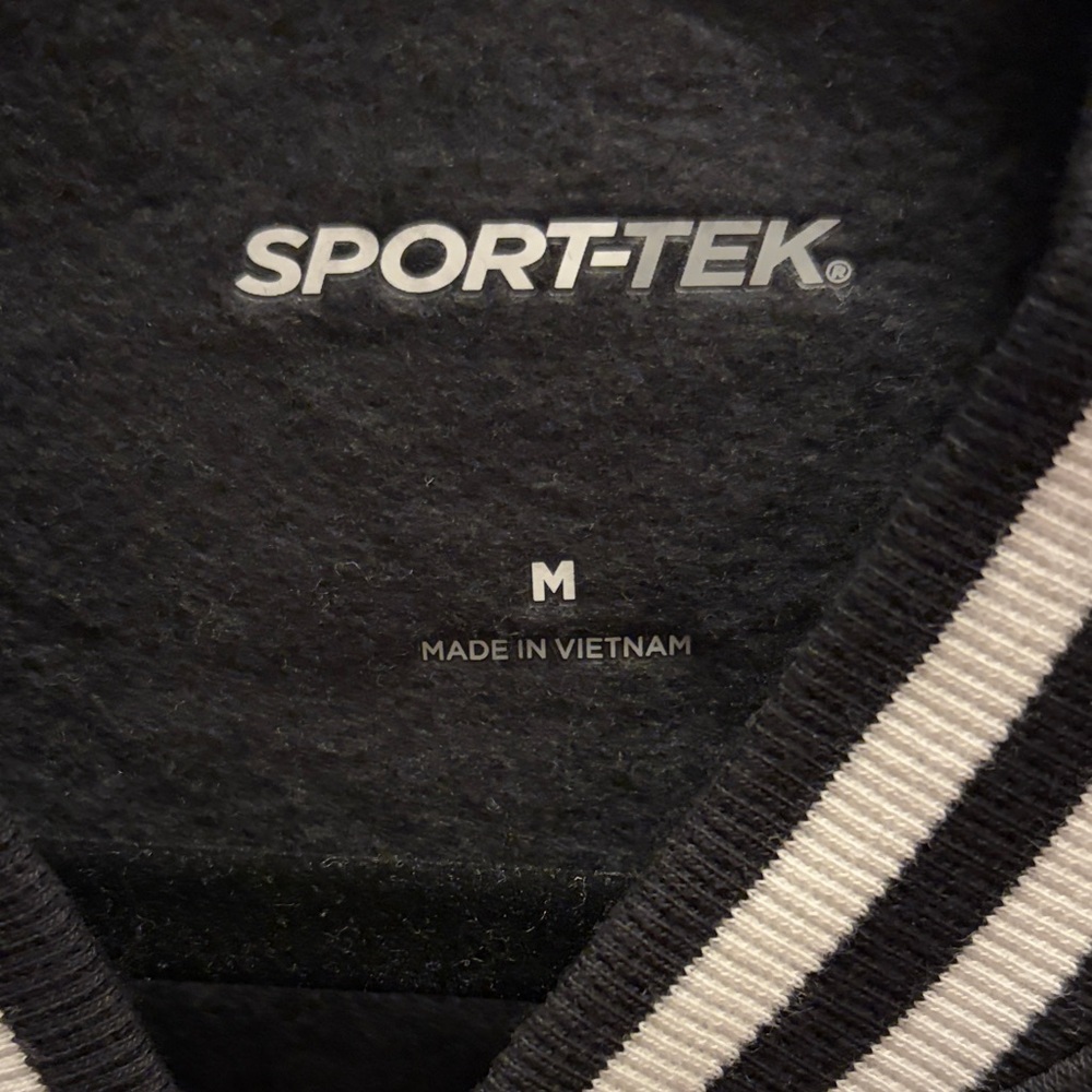 Sport-Tek Unisex Black and Gray Amazon Varsity Bomber Jacket Size M - Picture 10 of 10